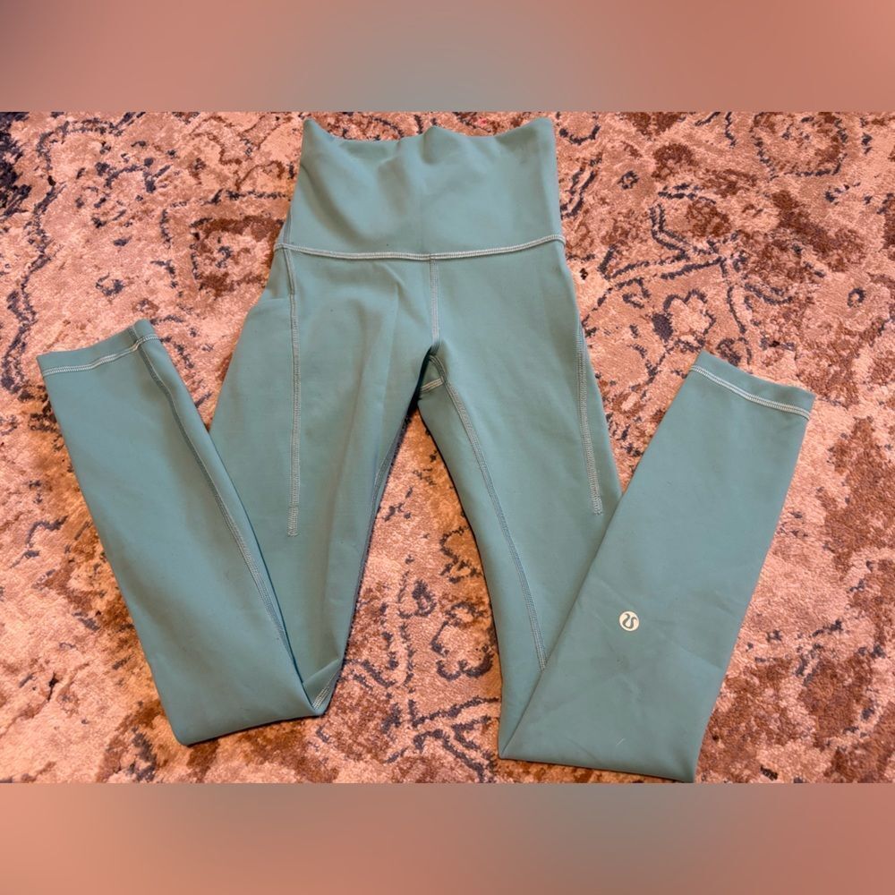 Lululemon Wunder Train Leggings 25” Blue